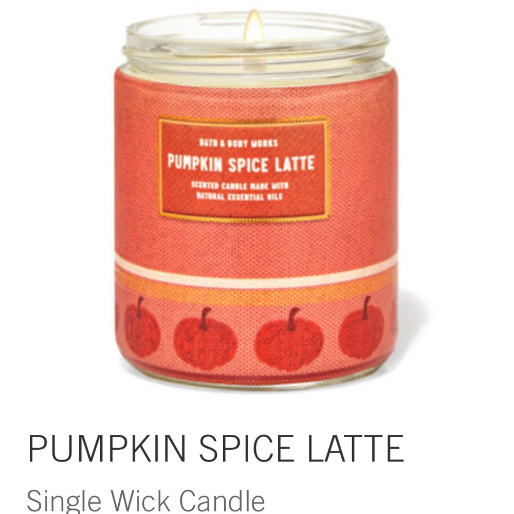 Bath & Body Works 1 Wick scented candle Pumpkin Spice Latte